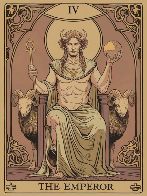 With his association to Aries and Mars, the Emperor embodies the warrior spirit, urging you to stand tall in the face of adversity and conquer challenges with unwavering confidence. As you channel the energy of the Emperor, you tap into your own inner strength and resilience, ready to take on whatever obstacles come your way. Let the Emperor be your guide as you journey towards self-mastery and empowerment. #TarotWisdom Tarot Cards Emperor, Emperor Tarot Card Art, Tarot Cards The Emperor, Tarot Card Emperor, The Emperor Tarot Tattoo, The Emperor Tarot Meaning, Tarot Card The Emperor, Imbolc Celebration, Tarot Emperor