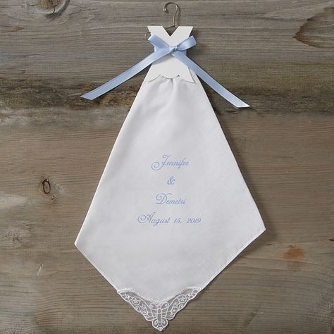 Personalized Bridal Dress Wedding Handkerchief Personalized Handkerchief, Personalized Handkerchief Wedding, Handkerchief Wedding, Personalized Handkerchiefs, Event Planning Tips, Something Blue Wedding, Wedding Handkerchief, Cute Wedding Dress, Trendy Wedding Dresses