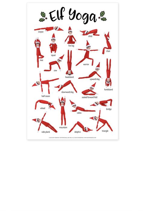 Elf On Shelf Printables, Log Chairs, Upward Dog, Yoga Photos, Downward Dog, Elf On The Shelf, Elf, Yoga, Quick Saves