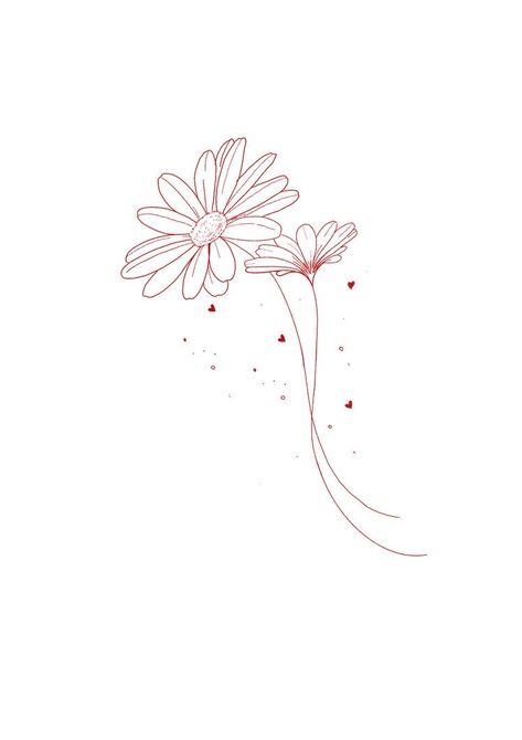 Daisy Fine Line Tattoo, Tattoo Designs Vintage, Small Daisy Tattoo, Daisy Tattoo Designs, Tattoos Tiny, Daisy Flower Tattoos, Small Shoulder Tattoos, Illustration Tattoo, Daisy Tattoo