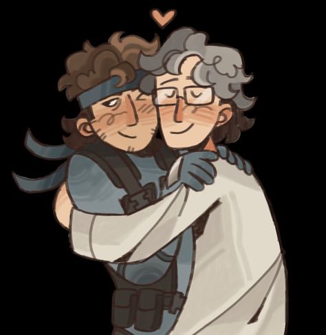 Otacon X Solid Snake, Snake And Otacon Mgs, Otacon Mgs Fanart, Otasune Fanart, Snake X Otacon, Otacon Mgs Icon, Solid Snake Pfp, Mgs Fanart, Otacon Mgs