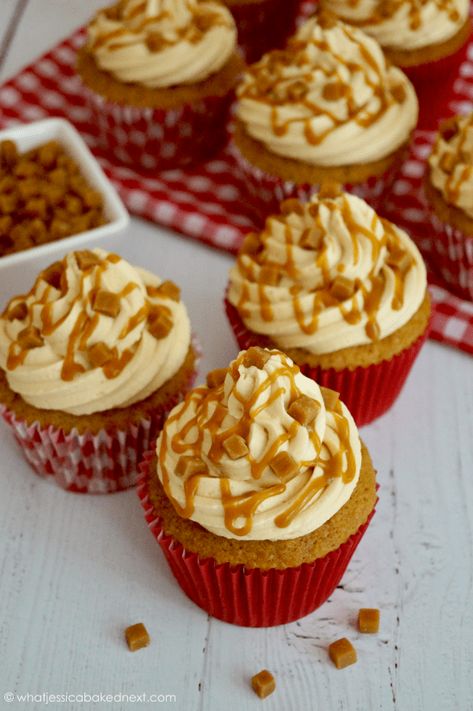 Butterscotch Cupcakes with Caramel Buttercream | What Jessica Baked Next... Butterscotch Angel Delight Recipes, Butterscotch Cake Aesthetic, Angel Delight Recipes, Mini Puddings, Butterscotch Cupcakes, Cupcakes With Caramel, Butterscotch Recipes, Angel Delight, Butterscotch Cake