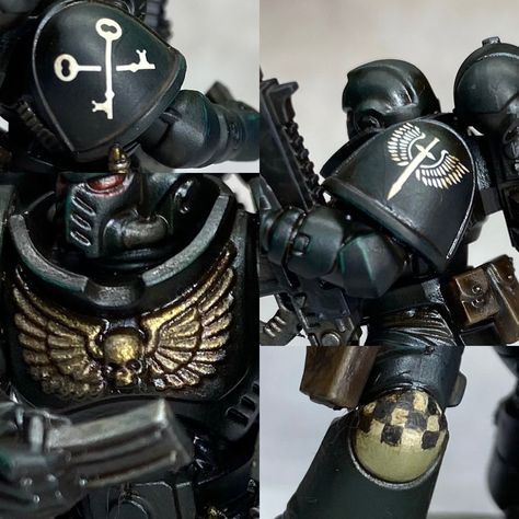 Dark Angels Successor Chapters, Grimdark 40k, Dark Angles, Dark Angels 40k, 40k Painting, 40k Models, Warhammer Miniatures, Adeptus Astartes, Dark Angels