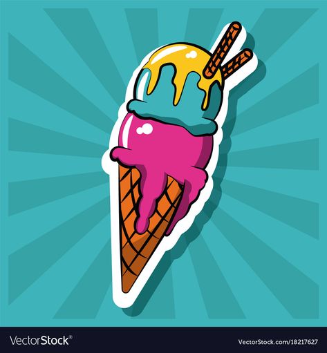 Ice Cream Pops, Gcse Art, Middle School Art, Illustration Graphic Design, Art Icon, Ice Cream Cone, Art Plastique, Art School, Png Images