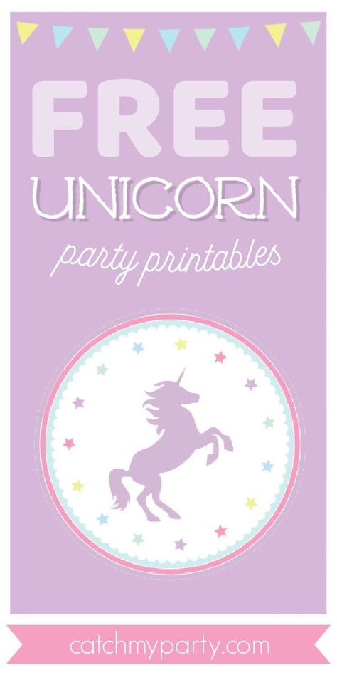 Unicorn Birthday Printables Free, Adopt A Unicorn, Unicorn Party Food, Birthday Party Invitations Free, Unicorn Themed Birthday Party, Unicorn Birthday Party Invitation, Girls Birthday Party Themes, Unicorn Printables, Birthday Party Printables