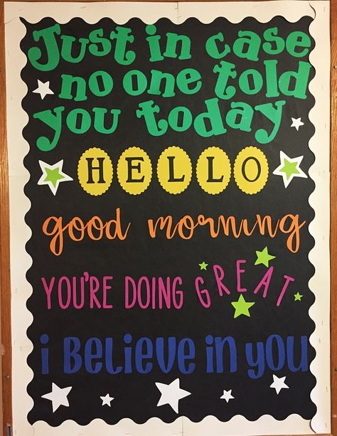 Easy affirmation bulletin board! #ra #residentassistant #bulletinboard #bulletinboardideas #rabulletinboards #reslife #inspiration Affirmation Board Ideas, Affirmation Bulletin Board, Pta Bulletin Boards, Affirmations Board, Middle School Bulletin Boards, Inspirational Bulletin Boards, Hallway Bulletin Boards, Easy Bulletin Boards, Office Bulletin Boards