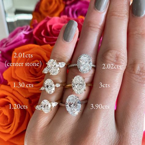 Carat Comparison, Diamond Carat Size Chart, Carat Size Guide, Carat Size Chart, Diamond Carat Size, Oval Cut Diamond Engagement Ring, Oval Diamond Ring, Oval Diamond Engagement Ring, Ring Settings