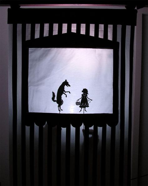 DIY Shadow Theater 2 by PaperTales Shadow Puppet Theater, Shadow Theater, Puppet Stage, Puppet Theaters, Shadow Theatre, Puppets Diy, Toy Theatre, Kids Theater, Paper Puppets