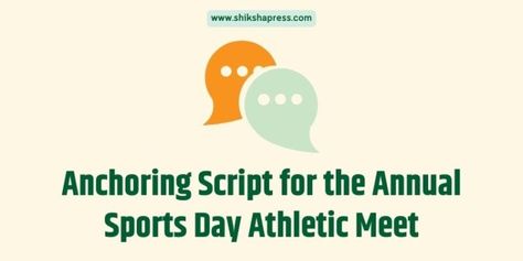 Anchoring Script for the Annual Sports Day Athletic Meet Essay About Sports, Anchoring Script For Freshers Party, Annual Sports Day Poster For School, Anchoring Script In English For College, Anchoring Script For Annual Day, School Sports Day, Martial Arts Forms, Sports Flags, Sports Meet