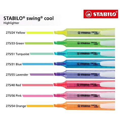 Stabilo Highlighters, Red And Turquoise, Shopee Philippines, Pink Lavender, Lavender Blue, Stationery Pens, Yellow Orange, Highlighter, Color Variations