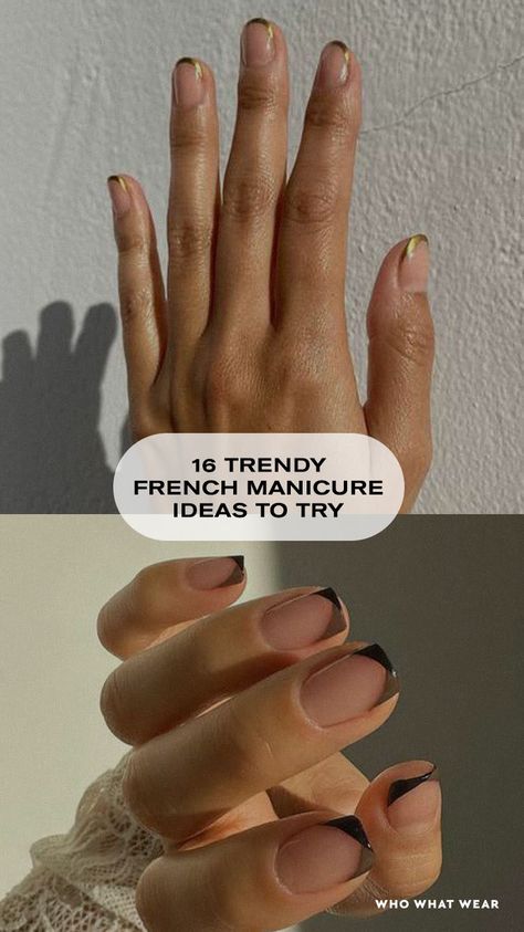 Alternative French Manicure, Reverse Manicure, Trendy French Manicure, French Manicure Ideas, Reverse French Manicure, Opi Bubble Bath, Reverse French, Long Weave, Nude Polish