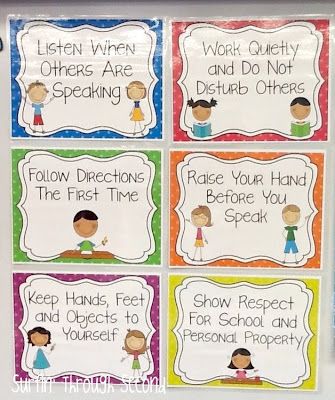 Classroom Rules-Keep your rules simple and tangible Classroom Rules, First Grade, Bulletin Board