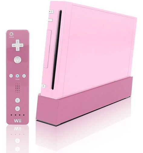 Pink Nintendo, Nintendo Wii Console, Pink Games, Wii Remote, Wii Console, Pink Laptop, Pink Office, Gamer Room, Everything Pink