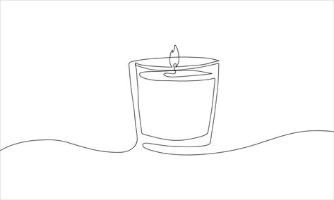 Candle Images Simple, Candle Aesthetic Drawing, Candle Graphic Design Illustration, Candle Illustration Drawing, Candle White Background, Candle Line Art, Candle Art Drawing, Candles Drawing, Candle Silhouette