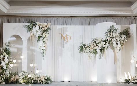 Wedding Rendering, Events Backdrop, Hotel Wedding Receptions, Wedding Church Decor, Lush Wedding, Banner Decor, Wedding Background Decoration, Church Wedding Decorations, Wedding Stage Design