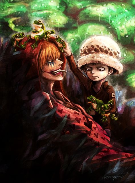 Donquixote Rocinante & Law - One Piece One Piece Jack Sparrow, One Piece Crossover, Gijinka Pokemon, One Piece Wallpaper Iphone, One Peice Anime, Trafalgar Law, One Piece Drawing, One Piece Comic, One Piece Pictures