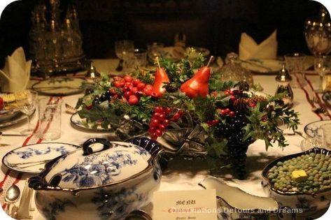 Victorian Christmas at Dalnavert Victorian Christmas Table, Oyster Soup, Chestnut Stuffing, Cornish Hens, Plum Pudding, Maple Bacon, Christmas Events, Mince Pies, Christmas Crackers