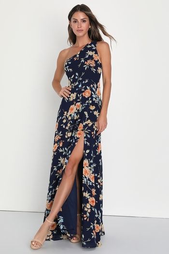 Bridesmaid dresses - Lulus Search Wedding Guest Dress Code, Wedding Rehearsal Dinner Dress, Rehearsal Dinner Dress, Navy Blue Bridesmaid Dresses, Single Wide, A Line Maxi Dress, 60's Dress, Floral Chiffon Dress, Floral Dress Formal