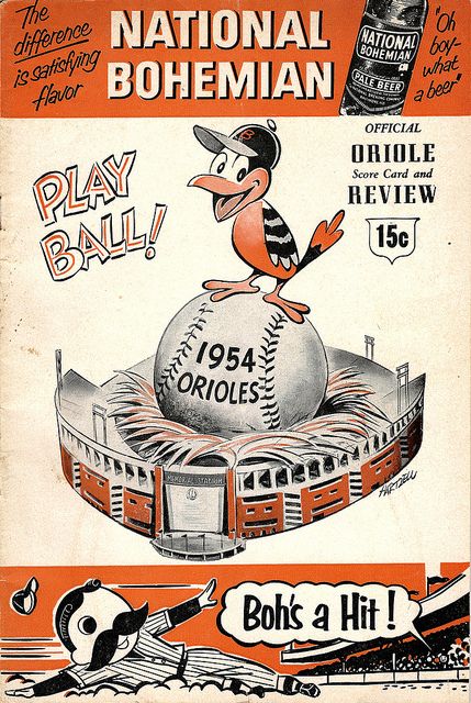 1954 Baltimore Oriole Review | Flickr - Photo Sharing! Baltimore Oriole, Independent Day, Baltimore Orioles Baseball, Beer Photography, Orioles Baseball, Baseball Posters, Baseball Art, Retro Metal Signs, Vintage Baseball