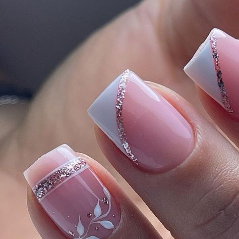 Nails Cortas, Manicure Elegante, Nails Pies, Wow Nails, Hello Nails, Square Nail Designs, French Manicure Nails, Pretty Nail Art Designs, Simple Nail Art Designs