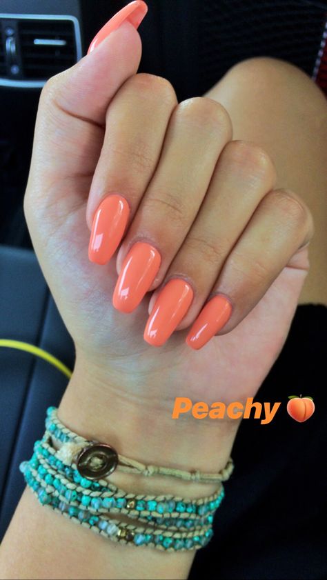 Peachy Orange Nails, Peachy Nails, Peach Nails, Orange Nails, Gel Nail Designs, Pretty Nails, Gel Nails, Nail Polish, Nail Designs