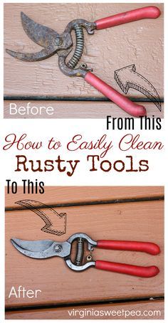 Clean Rusty Tools, Cleaning Rusty Tools, Rusty Tools, Homemade Toilet Cleaner, Remove Rust, Cleaning Painted Walls, Glass Cooktop, Deep Cleaning Tips, Potting Bench