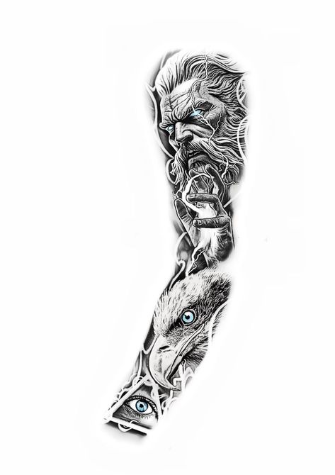 Cloud Tattoo Half Sleeve, Tattoo Overlay, Tattoo Half Sleeve, Geometric Tattoo Sleeve Designs, Leg Sleeve Tattoos, Sleeve Tattoos For Guys, Leg Tattoo Ideas, Full Hand Tattoo, Viking Tattoo Sleeve