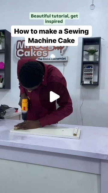 Sewing Machine Cake Tutorial, Sewing Machine Cake, Novelty Cake, Cakes Inspiration, Novelty Cakes, Video Credits, Cake Tutorial, Cake Inspiration, May 22