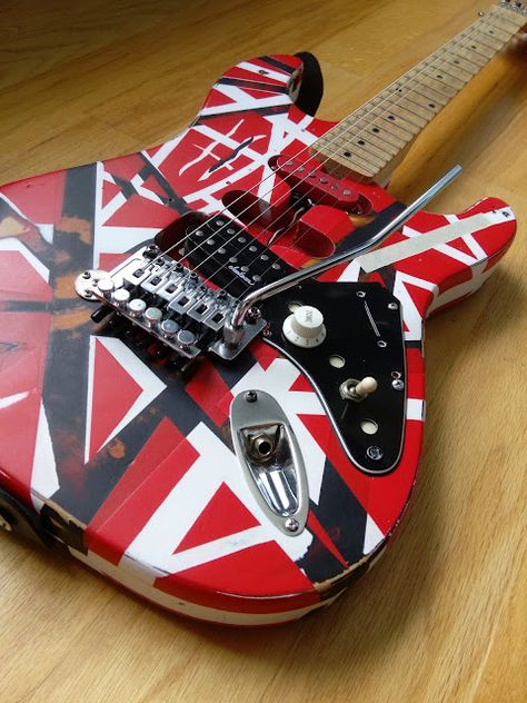 [Mattwins]: Building an Eddie Van Halen Frankenstrat Part 2 of 2 Van Halen Frankenstrat, Evh Guitar, Unusual Guitars, Guitar Diy, Steve Vai, Guitar Center, Eddie Van Halen, Guitar Collection, Floyd Rose