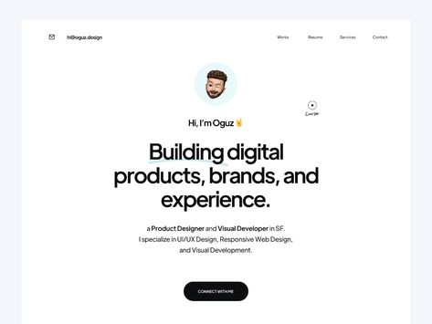 Modern Landing Page, Portfolio Landing Page, Personal Website Design, Ui Portfolio, Personal Website Portfolio, Landing Page Inspiration, Web Portfolio, 광고 디자인, Portfolio Website Design