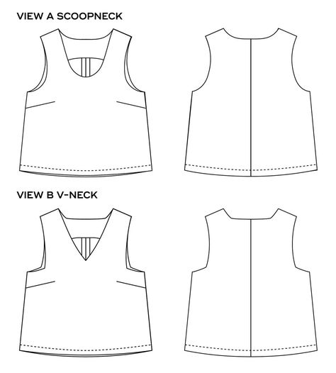 Tank Top Sewing Pattern, Bridal Shirts, Women's Sewing Pattern, Tank Top Pattern, Long Sleeve Knit Dress, Pattern Brands, Top Sewing Pattern, Easy Sewing Patterns, Sewing Blogs