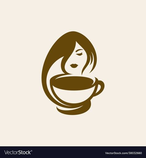 Coffee Logo Design, Mug Illustration, Drink Business, Logo Design Modern, Coffee Vector, Logo Company, Coffee Logo, Cafe Logo, Vector Logo Design