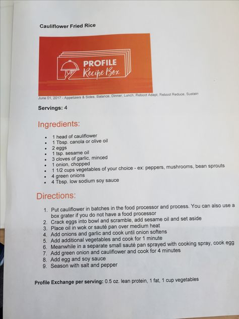 Profile By Sanford Recipes Reboot Reduce, Profile By Sanford Recipes, Sanford Profile, Profile Recipes, Profile By Sanford, Optavia Recipes, Green Meals, Lean And Green Meals, Food Plan