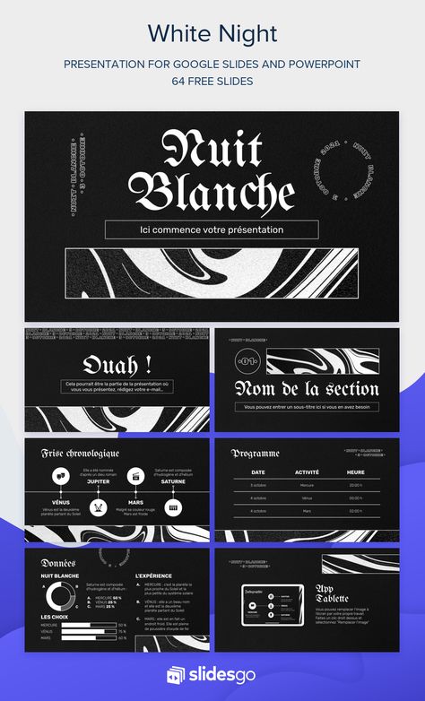 Black And White Slides Presentation, Black And White Ppt Template, Aesthetic Google Slides Themes, Black Ppt Template, Google Slides Templates Aesthetic, Black And White Powerpoint, Black And White Presentation, Google Slides Aesthetic, Powerpoint Night Ideas