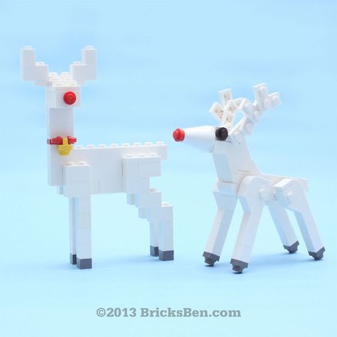 Lego Reindeer, Lego Calendar, Lego Christmas Ornaments, Lego Ornaments, Lego Minion, Lego Wall Art, Christmas Lego, Lego Tree, Lego Winter Village