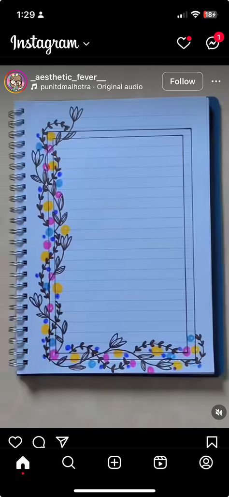 Unique Border Designs For Projects, Notebook Border Design, Alphabet Design Fonts, Designs For Projects, Boarders Designs, Floral Design Drawing, Boarders Designs For Projects, Libra Art, Border Decoration