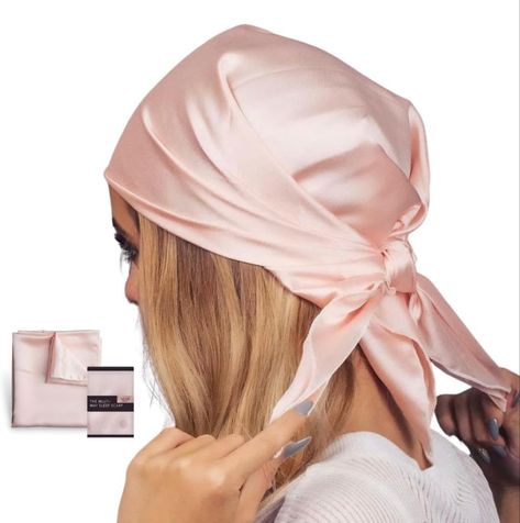 Kitsch Multi-Way Satin Head Scarf for Women - Softer than Silk Hair Wrap for Sleeping | Satin Scarf for Hair Wrapping at Night | Pink Head Scarf for Women | Pink Hair Scarf for Sleeping - Blush Pink Head Scarf, Satin Hair Scarf, Satin Hair Wrap, Hair Wraps For Sleeping, Silk Hair Wrap, Satin Bandana, Turban For Women, Hair Towel Wrap, Ladies Head Scarf