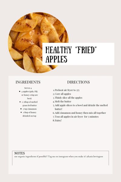 Katie Bevington Recipes, Healthy Fried Apples, Katie Bevington, Kid Friendly Meals Dinner, Healthy Fries, Healthy One Pot Meals, Healthy Swaps, Fried Apples, Fast Dinners