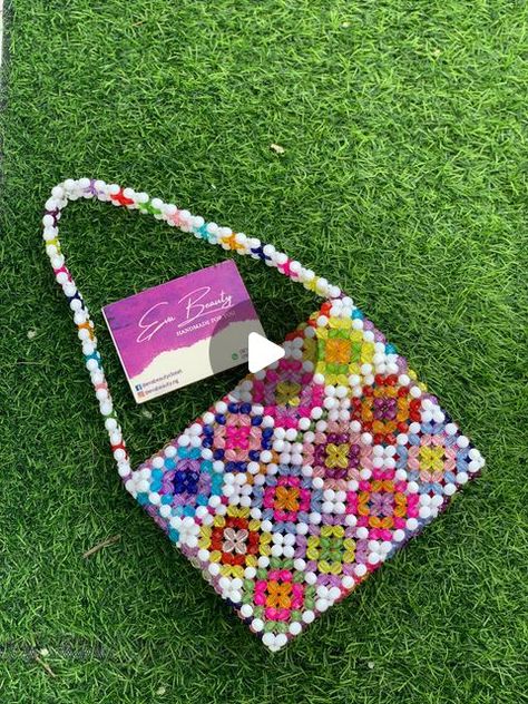 Different From Others, Granny Square Bag, Never Be The Same, Unique Color Combinations, Stand Out From The Crowd, Beaded Bags, Square Bag, Color Combination, Granny Square