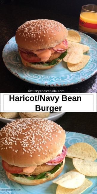 Navy Bean Recipes Vegetarian, Healthy Veggie Burger, Homemade Veggie Burger, Navy Bean Recipes, Making Burger Patties, Bean Burger Recipe, Homemade Veggie Burgers, Meatless Burgers, Vegetarian Platter