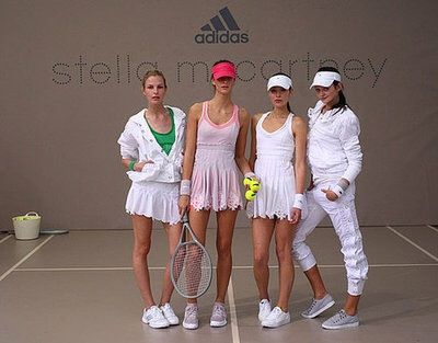 adidas Stella McCartney label Womens Tennis Fashion, Tennis Ideas, Stella Mccartney Tennis, Wimbledon Fashion, Tennis Wear, Tennis Gear, Adidas Tennis, Cloud Strife, Sportswear Fashion