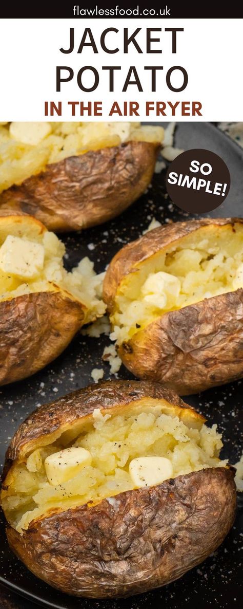 Reheat Baked Potato In Air Fryer, Air Fry Jacket Potato, Airfryer Jacket Potato, Jacket Potato In Air Fryer, Air Fryer Jacket Potatoes, Air Fryer Recipes Uk, Stuffed Recipes, Steak And Mushroom Pie, Potatoes In The Air Fryer