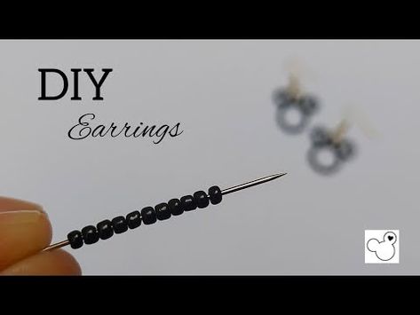 Quick 1-Minute Guide: Charming Beaded Mickey Mouse Earrings | DIY Craft Tutorial - YouTube Diy Mickey Earrings, Beaded Mickey Mouse Earrings, Beaded Mickey Mouse, Seed Bead Earrings Tutorial, Mickey Mouse Jewelry, Mouse Earrings, Mickey Earrings, Mickey Mouse Earrings, Beaded Earrings Tutorials