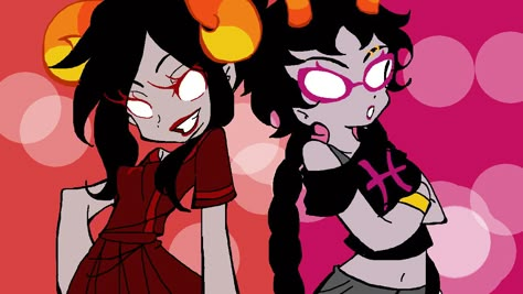 Damara y meenah Damara Megido, Meenah Peixes, Homestuck Funny, Rose Lalonde, Homestuck Characters, Home Stuck, Not The Only One, Night Aesthetic, Homestuck