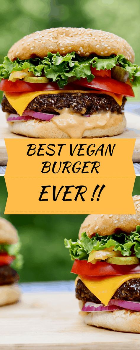 Best Vegan Burger Recipe, Best Vegan Burger, Seitan Burger, Resep Sandwich, Vegan Burger Recipe, Veggie Burgers Recipe, Vegan Burger, Chickpea Recipes, Burger Recipe