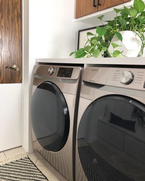 Samsung Washer And Dryer Champagne, Champagne Laundry Room Ideas, Champagne Laundry Machine, Champagne Samsung Washer And Dryer, Samsung Champagne Washer And Dryer Laundry Room, Champagne Laundry Room, Rose Gold Washer And Dryer, Samsung Champagne Washer And Dryer, Champagne Washer And Dryer Laundry Room