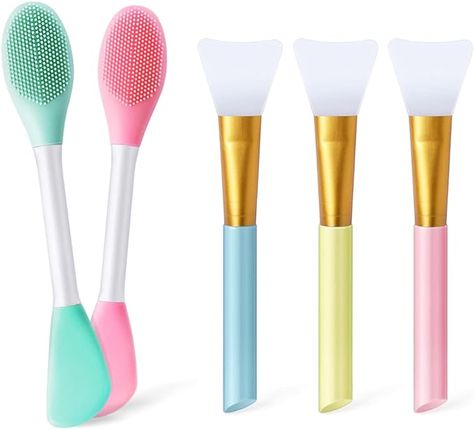 Soft Silicone Material: The Soft Bristles Brush is Skin-Friendly, Reusable. Easy to Clean and Dry.
3 Silicone Facial Mask Brushes Facial Flexible Facial Mud Mask Applicator Brush and 2 Double Head Facial Cleansing Brush; Deep Scrubbing and Exfoliating, Massage Your Skin to Promote Pore Shrinkage.
The 2 Double End with Flat-end knife is good for applying cream and lotion , make the mask evenly spread on your face to avoid wasting beauty products. Silicone Face Mask, Mask Applicator, Face Mask Brush, Mask Cream, Mask Brush, Silicone Masks, Facial Brushes, Makeup Brush Cleaner, Mud Mask