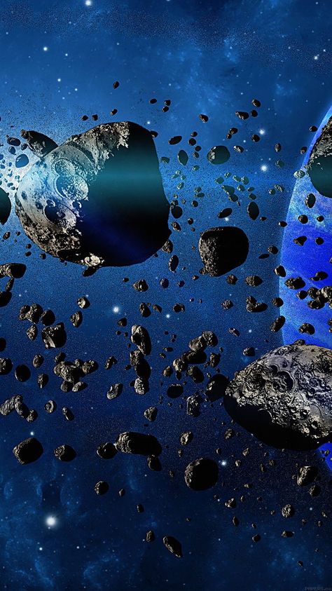 Blue asteroid wallpaper Phone Wallpaper Landscape, Asteroid Belt, Galaxy Images, Amoled Wallpapers, Space Man, Wallpaper Winter, Wallpaper Landscape, Planets Wallpaper, Wallpaper Earth