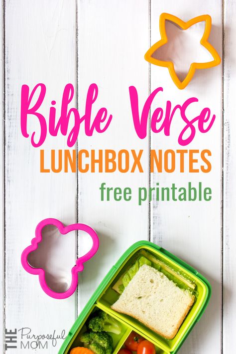 Get 18 FREE Printable Scripture Lunchbox Notes to encourage your kids this School year with Bible verses throughout the day! - The Purposeful Mom Christian Lunch Box Notes For Kids, School Lunchbox Notes, Free Printable Scripture, School Lunch Notes, Printable Lunch Notes, Back To School Prayer, Kids Lunch Box Notes, Lunchbox Notes For Kids, Free Scripture Printables