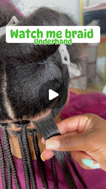 🪄 Growing Hands on Instagram: "Watch me braid underhand. 

I remember when I started braiding years ago, I couldn’t find anything online demonstrating how I braided.

#Reels #Explore #ExplorePage #NeatBraids #KnotlessBraids #BoxBraids #FYP #ForYouPage #Locs #SoftLocs #StitchBraids #MenBraids #MenStitchBraids #SoftLocs #UnderhandBraids #UnderhandedBraids #SoftLocs #BohoBob #SoftLocBob #UnderhandKnotless #UnderhandBraid" Knotless Tutorial, Braided Loc Updo, Underhand Braid, Box Braids Tutorial, Knotless Braid, Kids Box Braids, Hair Braid Patterns, Black Kids Braids Hairstyles, Quick Braids